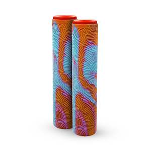 MADD GEAR MFX 180MM VIRAL TPR GRIPS TEAL / ORANGE