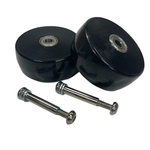 RAZOR CRAZY CART SOLID PU REAR WHEELS WITH BEARINGS and AXLE (SET OF 2)