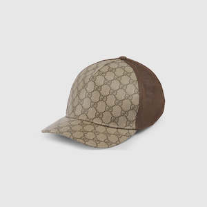 Gucci GG Supreme Baseball Hat Beige & Ebony