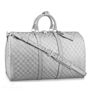 Louis Vuitton Keepall 50B Glitter Silver