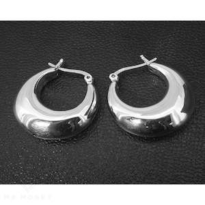 Silver Electroform Hoop Earrings 10 x 25 x 27mm