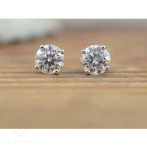 9ct White Gold Diamond Stud Earring 0.50ct