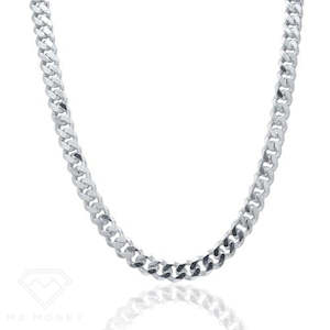 Sterling Silver Curb Link Necklace 18" x 7mm