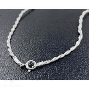 Sterling Silver Rope Necklace 30"   76cm