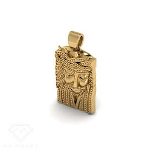 Gold Mini Jesus Pendant + 45cm Sterling Silver Chain $999