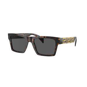 Versace Triple Greek Key Pattern Havana Sunglasses