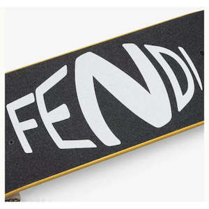 FENDI Logo-Print Wooden Skateboard