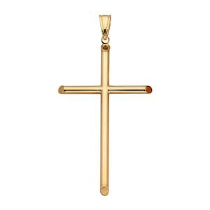 9ct Cross Tube Gold Pendant