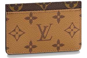 Louis Vuitton Card Holder Reverse Monogram Canvas Brown