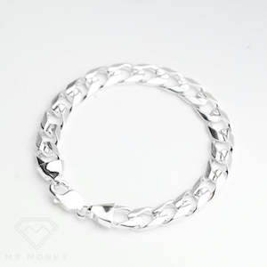 Curb Link Sterling Silver Bracelet 21cm