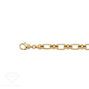 9ct Oval & Cross Bracelet 19cm