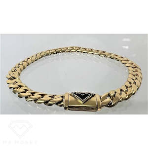 MR MONEY CUBAN LINK 9ct GOLD BRACELET