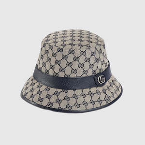 Gucci GG Canvas Bucket Hat Beige & Blue