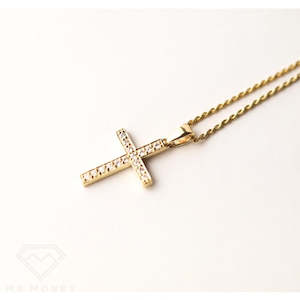 9ct Gold Diamond Cross