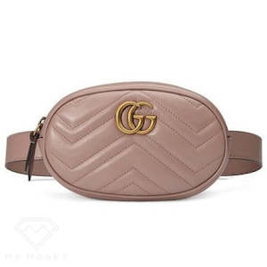 Gucci GG Marmont Belt Bag Matelasse Dusty Pink