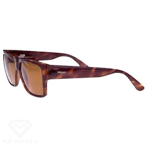 Versace: Vintage Gianni Versace "Plain Turtle Shell" Sunglasses