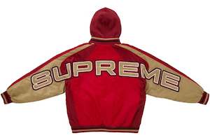 Supreme Hooded Stadium Jacket Red