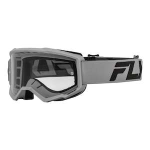 Fly '24 Focus Youth Goggle - Silver / Charcoal with Clear Lens