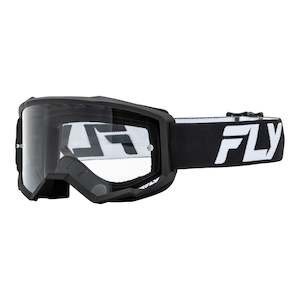 Fly '24 Focus Youth Goggle - Black / White with Clear Lens