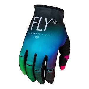 Fly Racing 2024 Youth Kinetic Gloves - Fuschia / Electric Blue / Hi-Vis