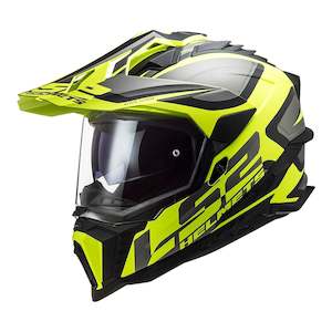 Helmets: LS2 MX701 Explorer Alter Helmet - Matte Black / Hi-Vis