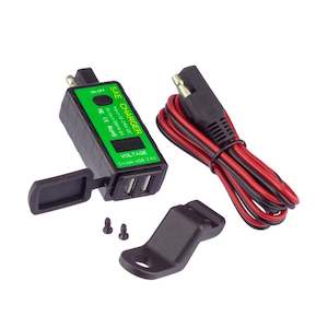 Rocky Creek Designs: Rocky Creek PA013 Sae to Dual USB Port Adapter and Voltmeter