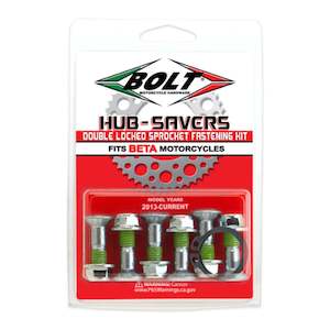 Bolt Motorcycle Hardware: BOLT HUB-SAVERS SPROCKET BOLTS/NUTS -BETA