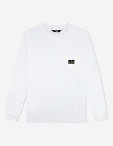 Clothing wholesaling: Mondo Longsleeve Patch Tee - White