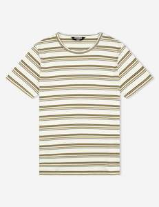 Stripe Tee - Natural Brown Stripe