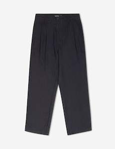 Brooklyn Linen Pleated Pant - Navy