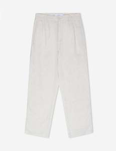 Brooklyn Linen Pleated Pant - Natural