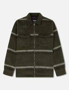 Clothing wholesaling: Lumberjack Zip Thru Jacket - Army Stripe