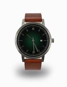 Earl 42mm Watch - Silver/Green/Tan