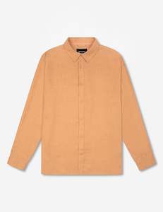 Clothing wholesaling: Linen Long Sleeve Shirt - Bronze