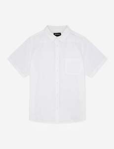 Clothing wholesaling: Linen Short Sleeve Shirt - White