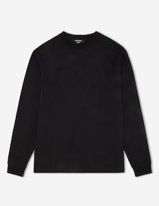 Clothing wholesaling: Heavy Weight Longsleeve Tee - Black