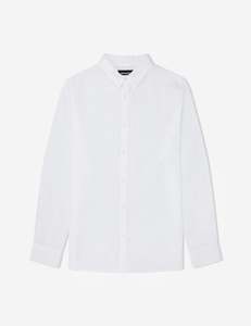 Clothing wholesaling: Linen Long Sleeve Shirt - White