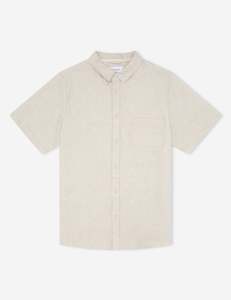 Clothing wholesaling: Linen Short Sleeve Shirt - Natural