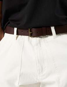 Simple Leather Belt - Brown