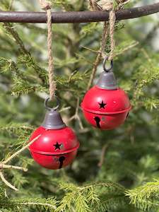 Homewares: Red Metal Ball Bell