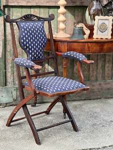 Antique Campaign Chair