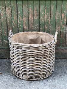 Large Round Lined Basket