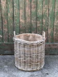 Small Round Lined Basket