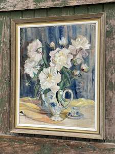 ‘Still Life Flowers’ Framed Oil on Board