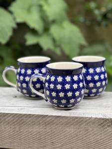 Large Polishware Round Mug 'Flowers'