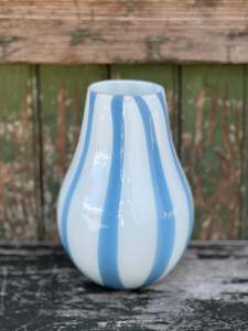 Homewares: Lilo Sky Blue Stripe Vase