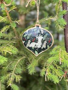 Emerald Reindeer Christmas Decoration