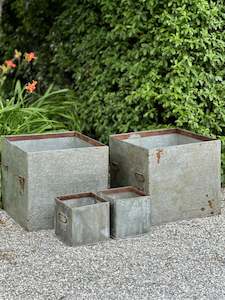 Homewares: Large Iron Square Planter