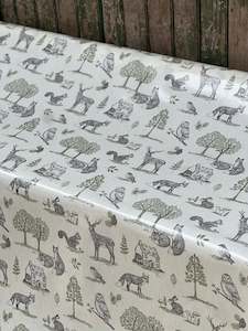 Woodland Animals Oilcloth