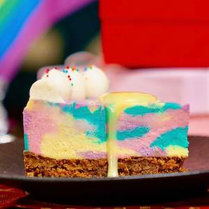 Cake: Rainbow Cheesecake (No Added Gluten)